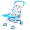 Dolls Pram, 21,2 Pouces Pliables pour bébé Pram avec Capuche, Poussette de poupée de Grande capacité, Buggy de poupées de Jou