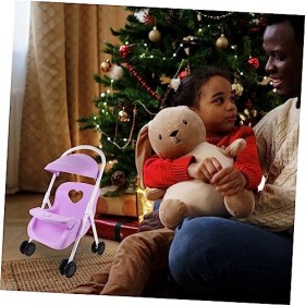 Toyvian Poupée Accessoires Maison De Poupée Poussette Mini Meubles Parure Petite Poussette Poupée Poussette Modèle Poussette 