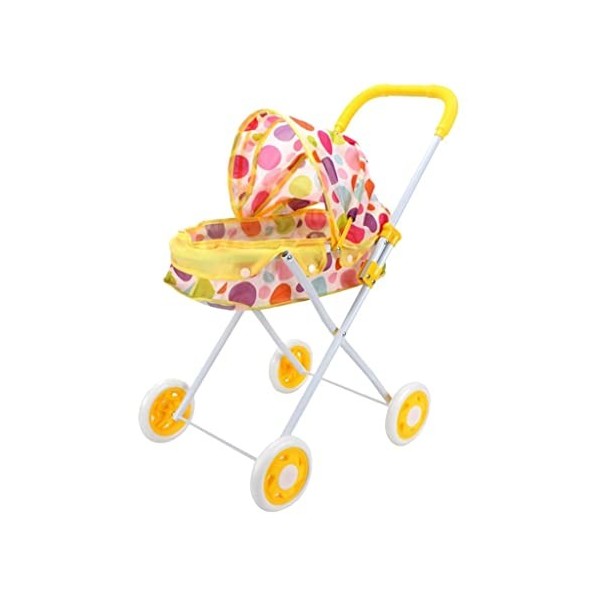 perfk Poussette de Poussette de Poupée de Belle Chariot Pliable de Poupée de de Capot , H