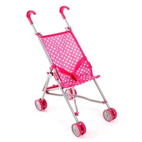Bayer Chic 2000 Poussette Funny pour poupée - Mini Poussette à Pois - Rose - 600-11