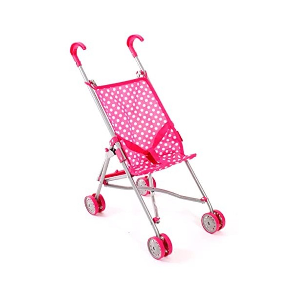 Bayer Chic 2000 Poussette Funny pour poupée - Mini Poussette à Pois - Rose - 600-11