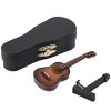 Uadme Mini Modèle De Guitare, Guitare Artisanale Miniature, Mini Instrument De Musique en Bois Modèle De Maison De Poupée Orn