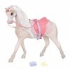 Glitter Girls Jouet 14-inch Toy Horse – Shiny White Mane & Tail – Tiara & Removable Saddle Accessories – Kids 3 Years + – Sta