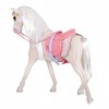 Glitter Girls Jouet 14-inch Toy Horse – Shiny White Mane & Tail – Tiara & Removable Saddle Accessories – Kids 3 Years + – Sta