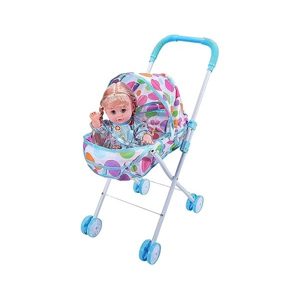 Poussette pour Poupée - Poussette De Poupée Pliable | Poussette Bebe Jouet Fille | Poussette De Poupée | Jouet De Jeu De Rôle