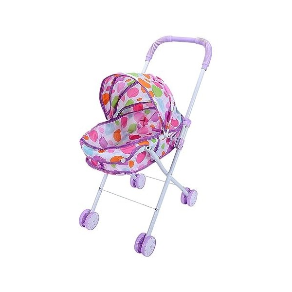 Poussette pour Poupée - Poussette De Poupée Pliable | Poussette Bebe Jouet Fille | Poussette De Poupée | Jouet De Jeu De Rôle