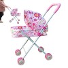 Poussette de poupée | Poussette de poupée pour Enfant Facile à Plier,Poussette Parapluie pour Filles à partir de 3 Ans Fouhal