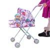 Jouer Poussette - Poussette de poupée Pliable et rétractable | Accessoires de poupée pour Fille à partir de 3 Ans Accessoires