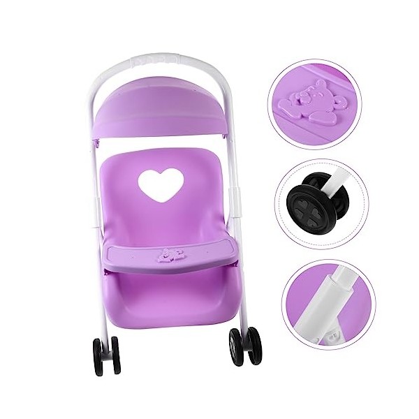 Abaodam Poupée Accessoires Petite Poussette Mobile Poussette Modèle Poupée Poussette Meubles Poupée Transport Jouer Poussette