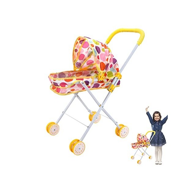 Generisch Pretend Play Poussette de poupée pliable pour tout-petit - Jouet éducatif pour fille - Booster de Generisch Pretend Play Poussette de poupée pliable pour tout-petit - Jouet éducatif pour fille - Booster de