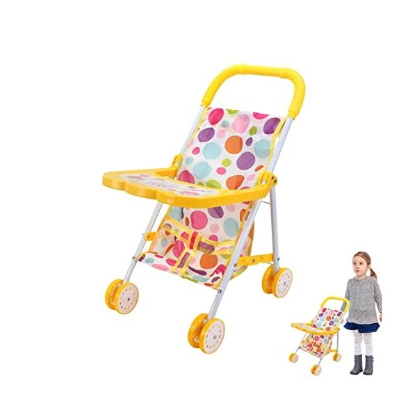 poupée bébé | Poussette poupée Iron Pole pour Tout-Petits Pliable - Accessoires poupée avec poignée Confortable pour bébé pou