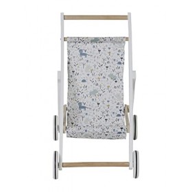 Vertbaudet Poussette de poupée en bois bleu Taille unique