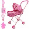 Ifundom Poussette De Poupée Jouet Pliable Bébé Poussette pour Poupées pour Les Tout-Petits Et Les Filles Pliable Bébé Poupée