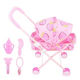 Toyvian Poussette Jouet Jouets pour Les Tout-Petits Babydoll Poussette Infantile Poussette Jouet Poussettes pour Bébé Poupées