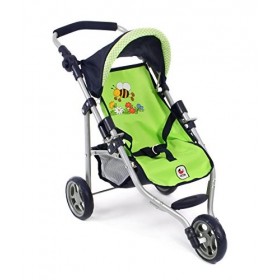 Bayer Chic 2000 - Poussette pour poupée Lola, Jogging de poupée, Poussette de poupée, Bumblebee, Vert Marine