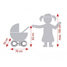 Bayer Chic 2000 - Poussette pour poupée Lola, Jogging de poupée, Poussette de poupée, Bumblebee, Vert Marine