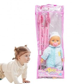 Poussette de poupée pour bébés | Poussette Pliante pour avec poupée et Sucette,Funny Girl Play House Jouet Pliable Bébés Pous