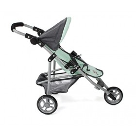 Bayer Chic 2000 - Poupée Lola, Poussette de Jogging, Jogging pour poupée, Poussette de poupée, chiné, Anthracite, Menthe, 612