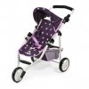 Bayer Chic 2000-Jogging Buggy Lola Poussette pour poupée, 612 71, Stars Lila, 70 x 33 x 62 cm