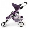 Bayer Chic 2000-Jogging Buggy Lola Poussette pour poupée, 612 71, Stars Lila, 70 x 33 x 62 cm