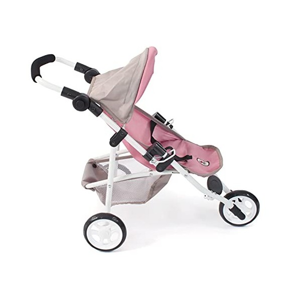 Bayer Chic 2000 - Poussette pour poupée Lola, Poussette de Jogging, Poussette de poupée, Ours Rose