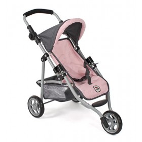 Bayer Chic 2000 Poussette pour poupée Lola - Poussette de Jogging - Poussette pour poupée - Mélange Anthracite et Rose - 70 x