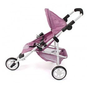 Bayer Chic 2000 - Poussette de poupée Lola, Poussette de Jogging, Poussette de poupée, Poussette de poupée, Jeans Rose, 612-6