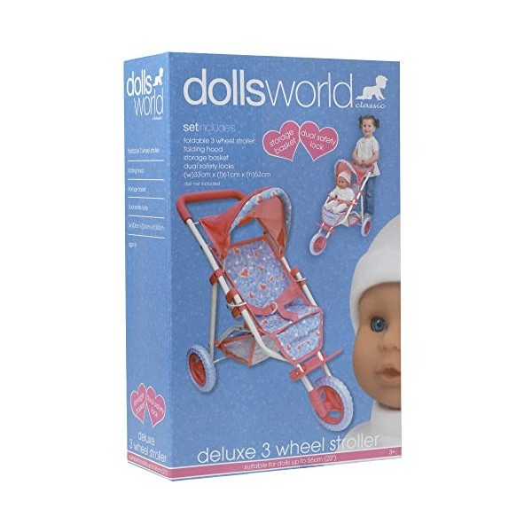 Dolls World DWC Deluxe Poussette 3 Roues