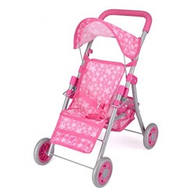 Toyrific Luxe pour poupée, Poussette Pliable pour Enfants, TY6101, Rose Deluxe Dolls Buggy , Taille Unique