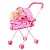 Baby Doll Doller, Baby Doll Care, bébé poupée avec Poussette 2pcs Voix Pliable Baby Doll Pram, Pouchons réalistes