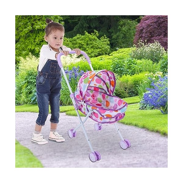 Ecouter Poussette pour bébés - poupée Pliable pour Tout-Petits - Siège Voiture poupée avec auvent réglable, Accessoires poupé