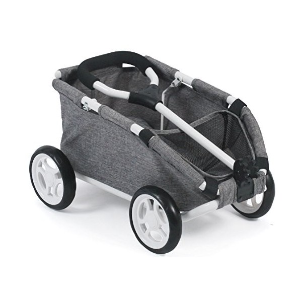 Bayer Chic 2000-Chariot à Tirer Skipper Petit Chariot pour Peluche et poupées, Jeans Gris, 660 76, 46 x 30 x 29 cm