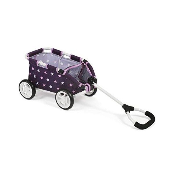 Bayer Chic 2000-Chariot Skipper, Petit Chariot pour Peluches et poupées, 660 71, Stars Lila, 46 x 30 x 29 cm