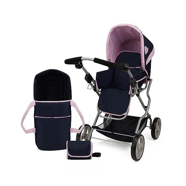 509 Crew Classic Deluxe Poussette de poupée 3 en 1 – Jouet à roulettes pour enfants à partir de 3 ans