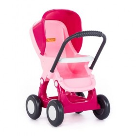 Polesie Poussette de poupée Alisia 95220, en Plastique, 4 Roues en Plastique, Coloris:Rose