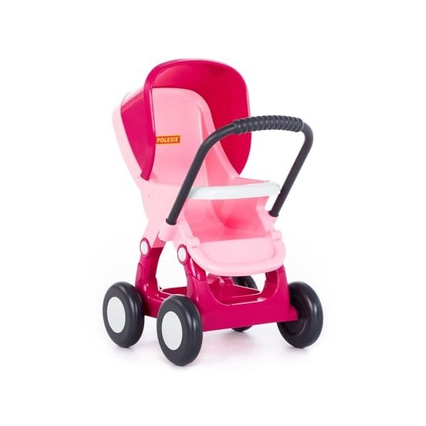 Polesie Poussette de poupée Alisia 95220, en Plastique, 4 Roues en Plastique, Coloris:Rose