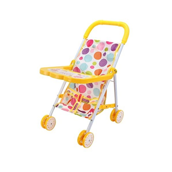 Poussette Jouet,poupée Pliable pour Tout-Petits 1-3 réaliste | Accessoires poupée avec poignée Confortable pour bébé poupée O