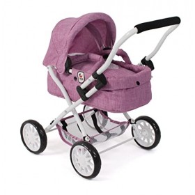 Bayer Chic 2000 - Poussette de poupée Smarty pour Enfants à partir de 2 Ans, Jeans Rose, 555-62, 56 x 37 x 56 cm