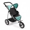 Bayer Chic 2000-Jogging Buggy Leon Poussette pour poupée, 613 42, Melange Anthrazit-Mint, 75 x 40 x 73.5 cm