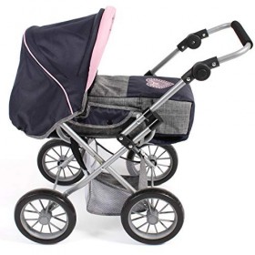 Bayer Chic 2000-Landau combiné pour poupée Leni, 560 26, Gris, Bleu Marine