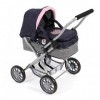 Bayer Chic 2000 - Poussette pour poupée Smarty, pour Enfants à partir de 2 Ans, Bleu Marine/Rose