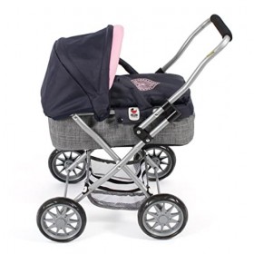 Bayer Chic 2000 - Poussette pour poupée Smarty, pour Enfants à partir de 2 Ans, Bleu Marine/Rose