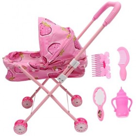 ibasenice Poussette Jouet Siège Dauto pour Poupée Bébé Les Enfants Jouent à La Poussette Poupée avec Poussette pour Poupées A