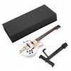 Modèle De Guitare Miniature - 5.5in Mini Classique Blanc Miniature Guitare Électrique Réplique Instrument De Musique Modèle D