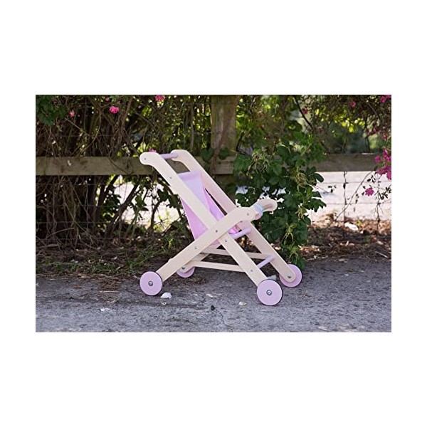 MOOVER MooV-881883 Poussette en Bois pour poupée Rose