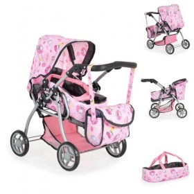 Moni Kitty Poussette Combi 9672 pour poupées Sac de Transport Souple Sac à bandoulière