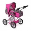 Bayer Chic 2000 - Poussette pour poupée Leni 2 en 1 avec Sac de Transport Amovible, Perles Rose Vif 560-87