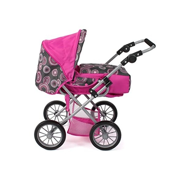 Bayer Chic 2000 - Poussette pour poupée Leni 2 en 1 avec Sac de Transport Amovible, Perles Rose Vif 560-87