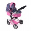 Bayer Chic 2000 Mika 595-33 Poussette pour poupée combinée 2 en 1 pour Enfants de 4 à 8 Ans Motif Papillon Rose/Bleu Marine