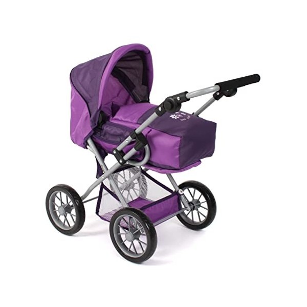 Bayer Chic 2000 - Poussette pour poupée Leni 2 en 1 avec Sac de Transport Amovible, Prune, Violet